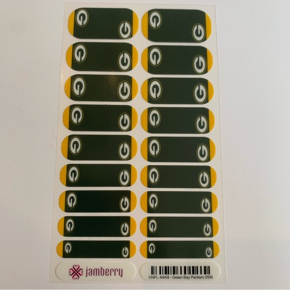 Green Bay Packers Jamberry Nail Art Wraps, NWT, NFL Football Team, NAS Nail Art - Picture 2 of 10